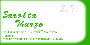 sarolta thurzo business card